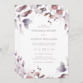 Botanisch Paars huwelijk Kaart (Voorkant / Achterkant)