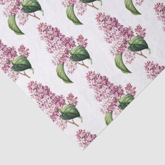  Botanisch Paars Lila bloesem Tissuepapier (Detail)