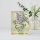  Botanisch Paars Lila Syringa Vulgaris Briefkaart (Staand voorkant)