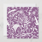 Botanisch Paars Vrijgezellenfeest Kaart (Achterkant)