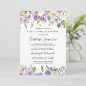 Botanisch Paars Vrijgezellenfeest  Kaart (Staand voorkant)