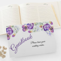 Botanisch paarse viooltjes gastenboek