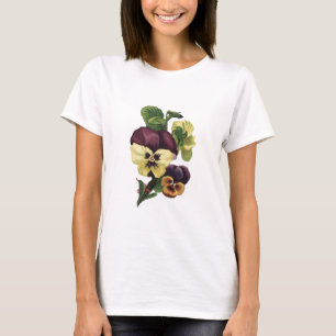 botanisch - pansieën in Bloom, T-shirt