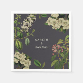 BOTANISCH PAPIER-SERVET-GRIJS SERVETTEN