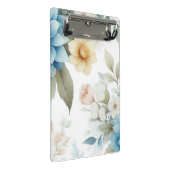 Botanisch Pastel Blauw Geel Mini Klembord (Schuin)