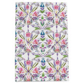  botanisch pastelpatroon - Retro Floral Medium Cadeauzakje (Voorkant)