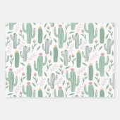 Botanisch patroon 3 kleuren inpakpapier vel (Voorkant)