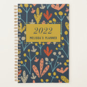 Botanisch patroon aangepast jaar 2022 planner (Voorkant)