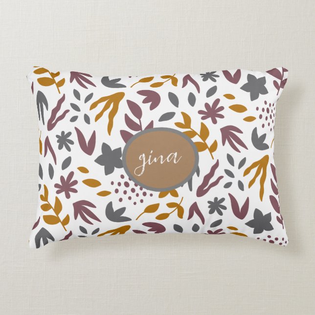 Botanisch Patroon Aanpassen Accent Kussen (Voorkant)