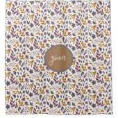 Botanisch Patroon Aanpassen Douchegordijn (Voorkant)