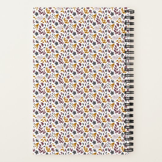 Botanisch Patroon Aanpassen Notitieboek (Achterkant)