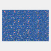 Botanisch patroon blauw inpakpapier (Voorkant 2)
