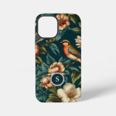 Botanisch patroon  bloemvogels monogram iPhone hoesje (Achterkant)