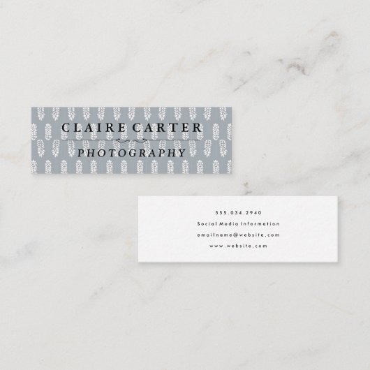 Botanisch patroon | Fotograaf Mini Visitekaartje (Voorkant / Achterkant)