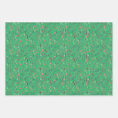 Botanisch patroon groen geel blauw inpakpapier (Voorkant 2)