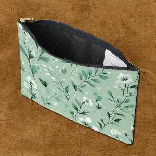 Botanisch patroon in subtiele groenen Toilettas Etui