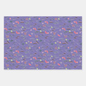 Botanisch patroon laat lavendel inpakpapier vel (Voorkant)