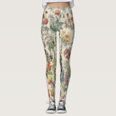  botanisch patroon leggings (Voorkant)