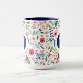 Botanisch Patroon Leuke Kleurrijke Bladen & Bloeme Mok (Midden)