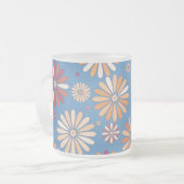 Botanisch patroon matglas koffiemok (Voorkant links)