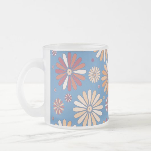 Botanisch patroon matglas koffiemok (Links)