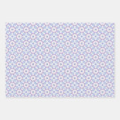 Botanisch patroon met blauw, lavendel en roze inpakpapier vel (Voorkant 3)