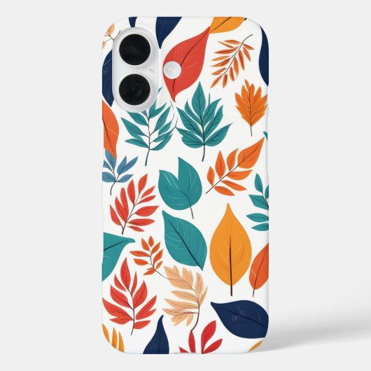 Botanisch patroon met tropische bladeren op wit Case-Mate iPhone case (Achterkant)