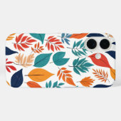 Botanisch patroon met tropische bladeren op wit Case-Mate iPhone case (Achterkant (horizontaal))