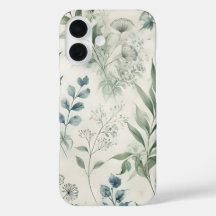 Botanisch patroon met zachte Waterverf