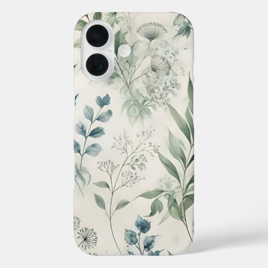 Botanisch patroon met zachte Waterverf Case-Mate iPhone Case (Achterkant)