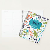 Botanisch patroon Modern Floral op maat Planner (Display)