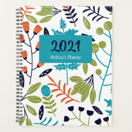 Botanisch patroon Modern Floral op maat Planner