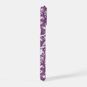 Botanisch Patroon Paars iPhone 15 Case (Rechterkant)