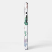 Botanisch patroon, pastelkleuren iPhone hoesje (Linkerkant)