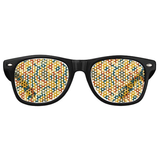 Botanisch patroon retro zonnebril (Voorkant)