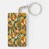 Botanisch patroon sleutelhanger (achterkant)