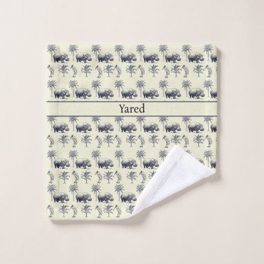 Botanisch patroon van de Nijl Bad Handdoek (Wasdoekje)