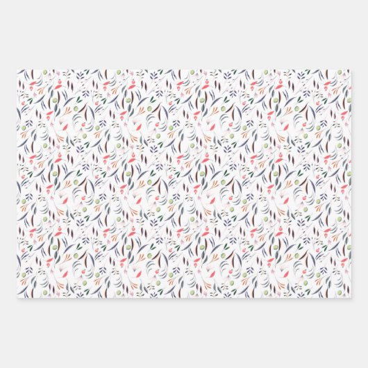 Botanisch patroon verlaat inpakpapier (Voorkant 2)