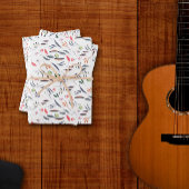 Botanisch patroon verlaat inpakpapier