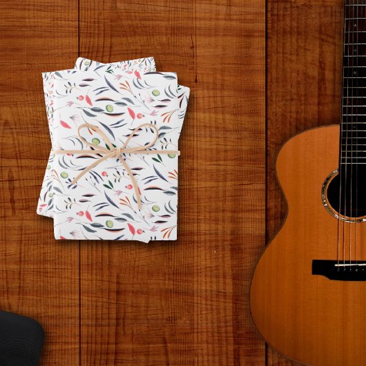 Botanisch patroon verlaat inpakpapier