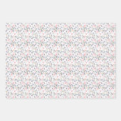 Botanisch patroon verlaat inpakpapier vel (Voorkant 3)