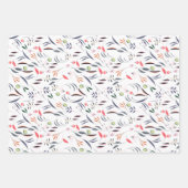 Botanisch patroon verlaat inpakpapier vel (Voorkant)