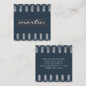 Botanisch patroon vierkante visitekaartje (Voorkant / Achterkant)