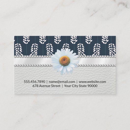 Botanisch patroon visitekaartje (Achterkant)