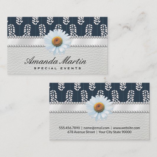 Botanisch patroon visitekaartje (Voorkant / Achterkant)