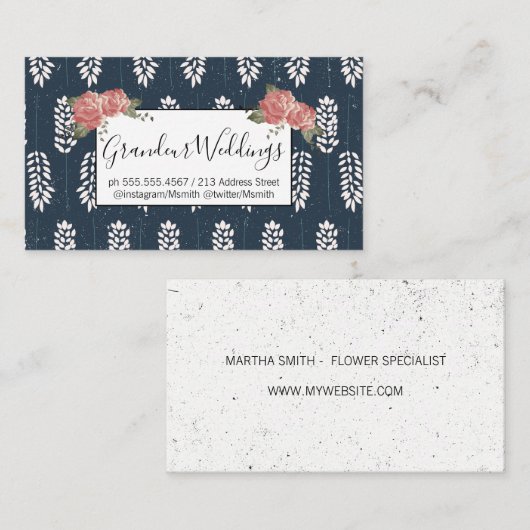 Botanisch Patroon Visitekaartje (Voorkant / Achterkant)