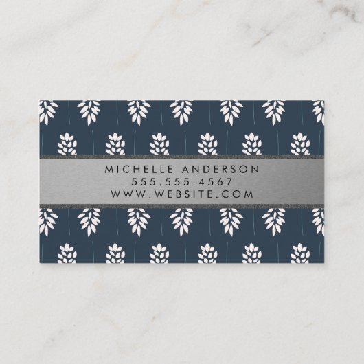 Botanisch patroon visitekaartje (Achterkant)