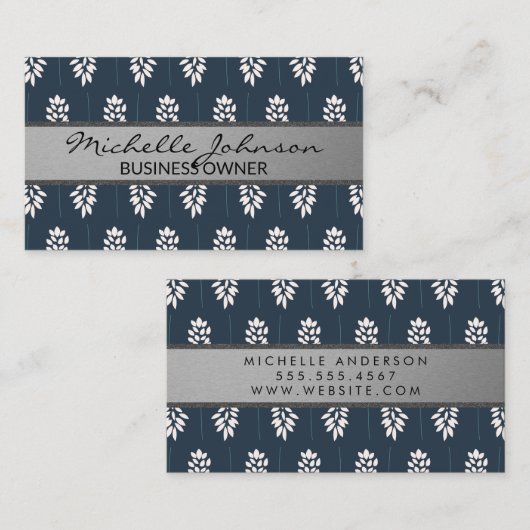 Botanisch patroon visitekaartje (Voorkant / Achterkant)