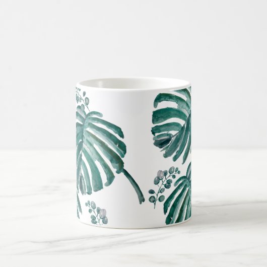 Botanisch Plant afdrukken Tropisch schilderen Koff Koffiemok (Center)