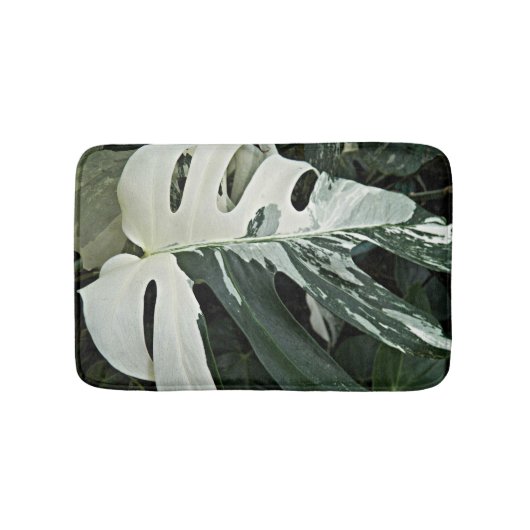 Botanisch Plant met variëteit Zwitserse kaas Badmat (Voorkant)